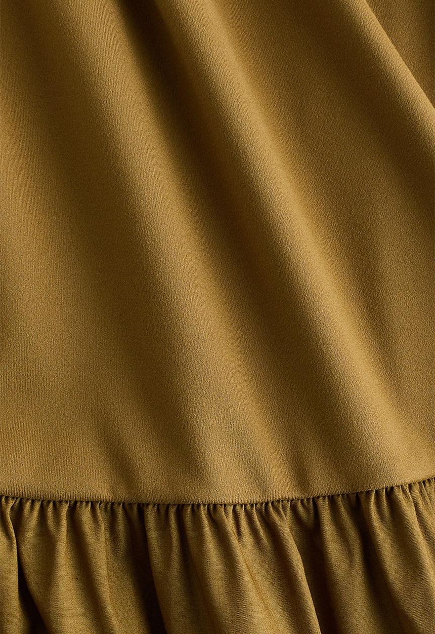 H&M - Short-sleeved maxi dress - golden olive