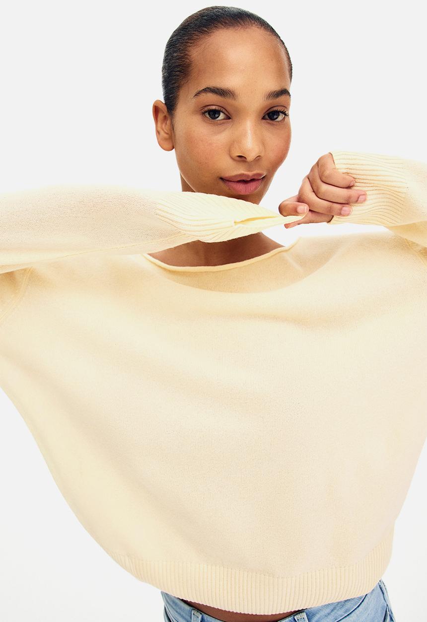 H&M - Off-the-shoulder jumper - light yellow