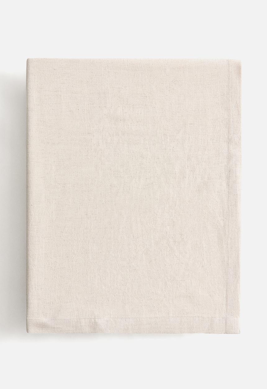 H&M - Linen-blend tablecloth - light beige