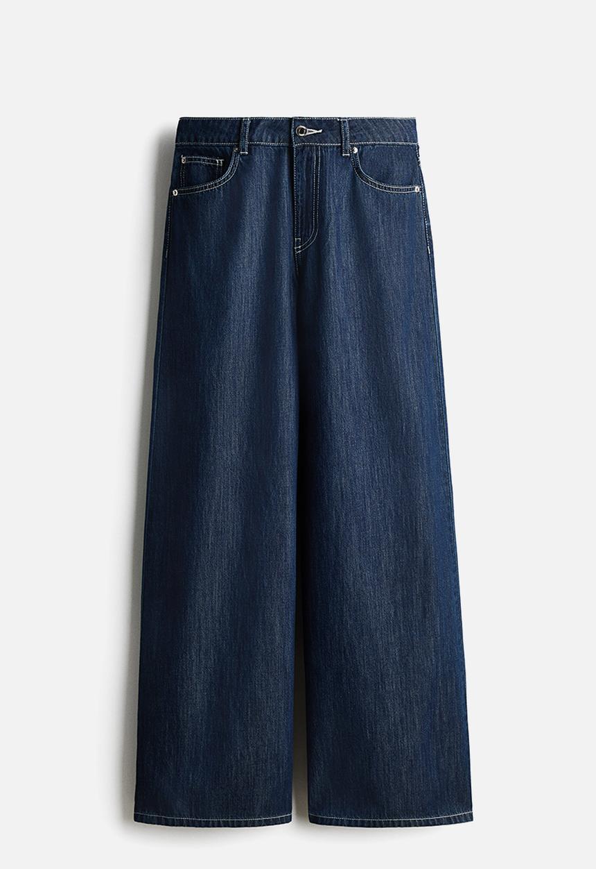 H&M - Wide regular waist jeans - dark denim blue