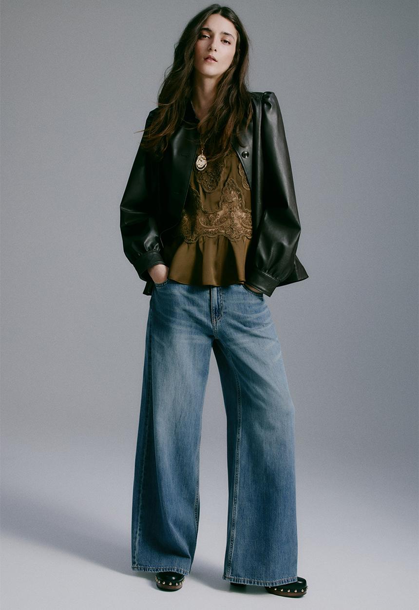 H&M - Wide regular waist jeans - denim blue
