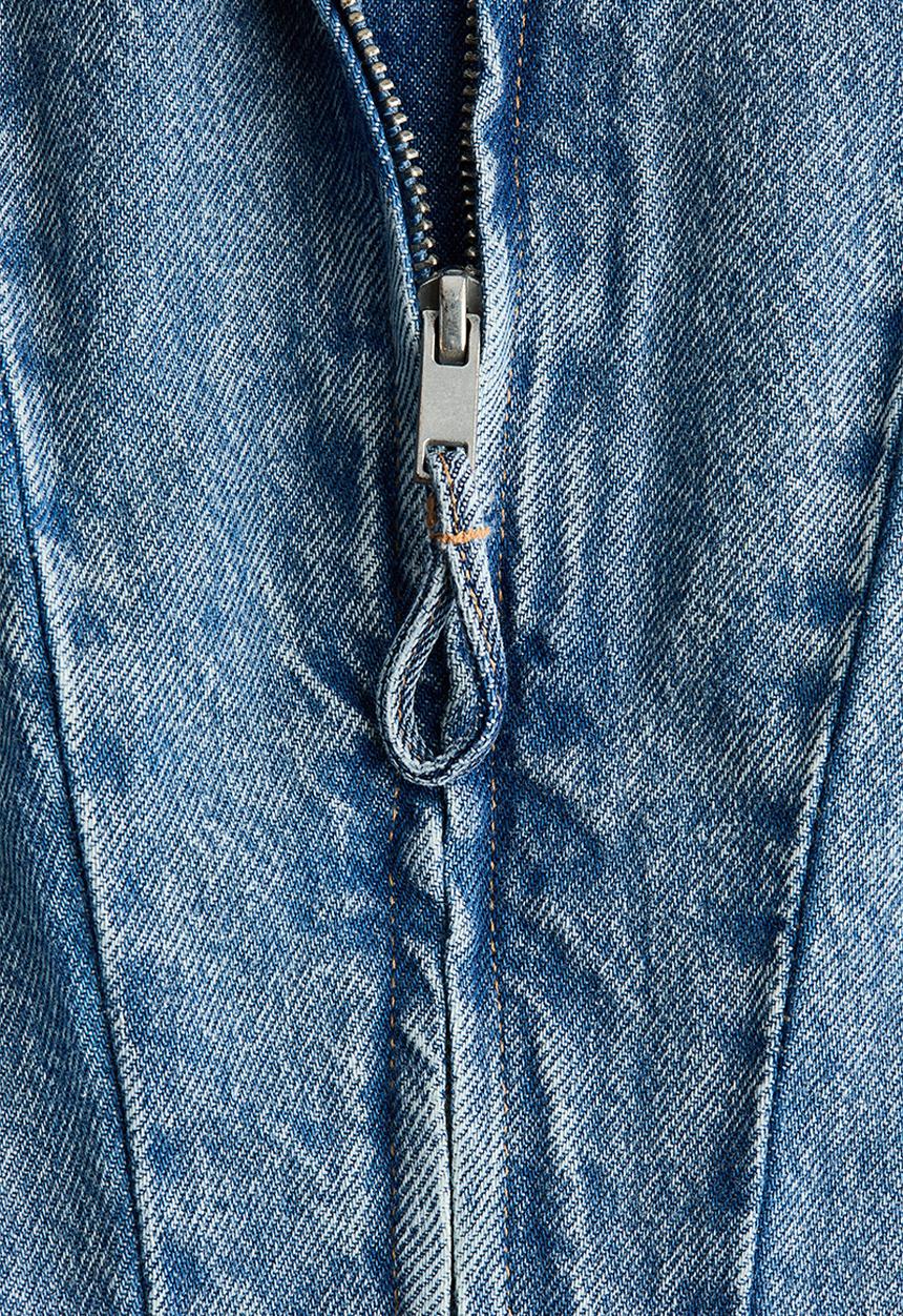 H&M - Flared-skirt denim dress - denim blue