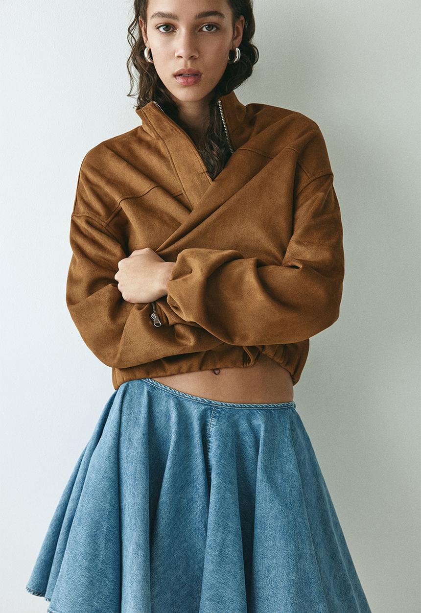 H&M - Flared denim skirt - denim blue
