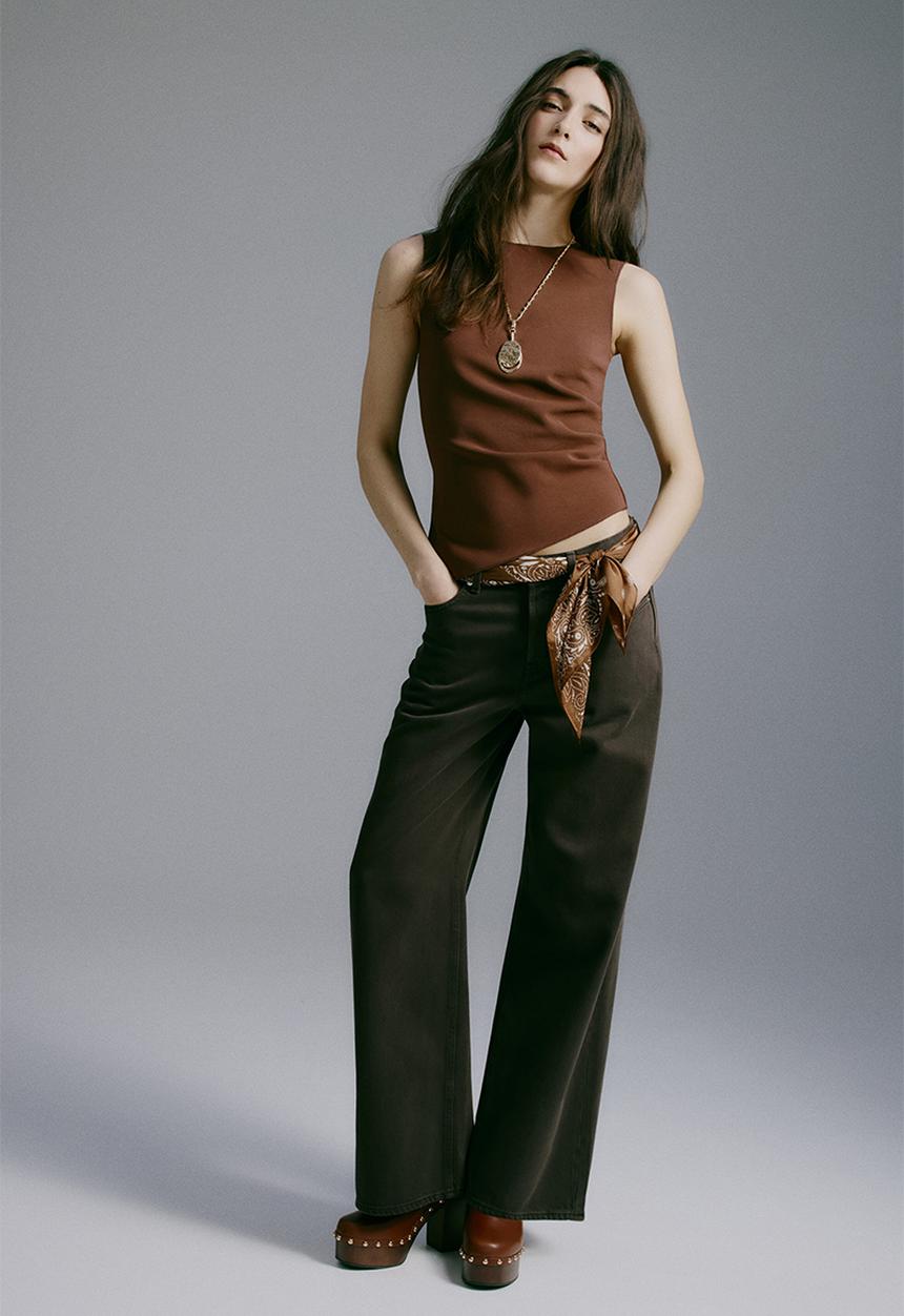 H&M - Asymmetric top - brown
