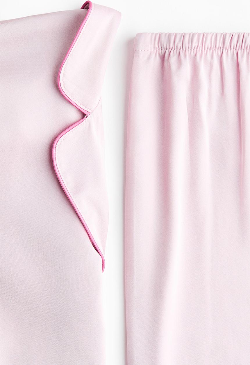 H&M - Satin pyjamas - light pink