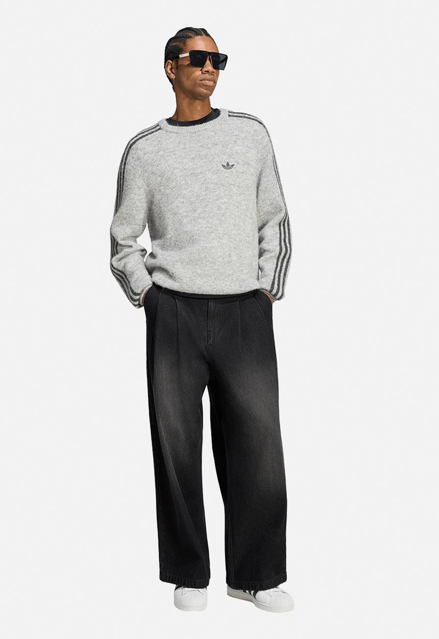 adidas Originals -  Originals Jeans Mid-Rise Wide Leg Denim  - True Black 