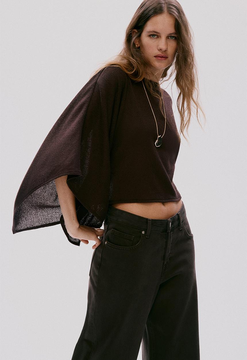 H&M - Cape top - dark brown