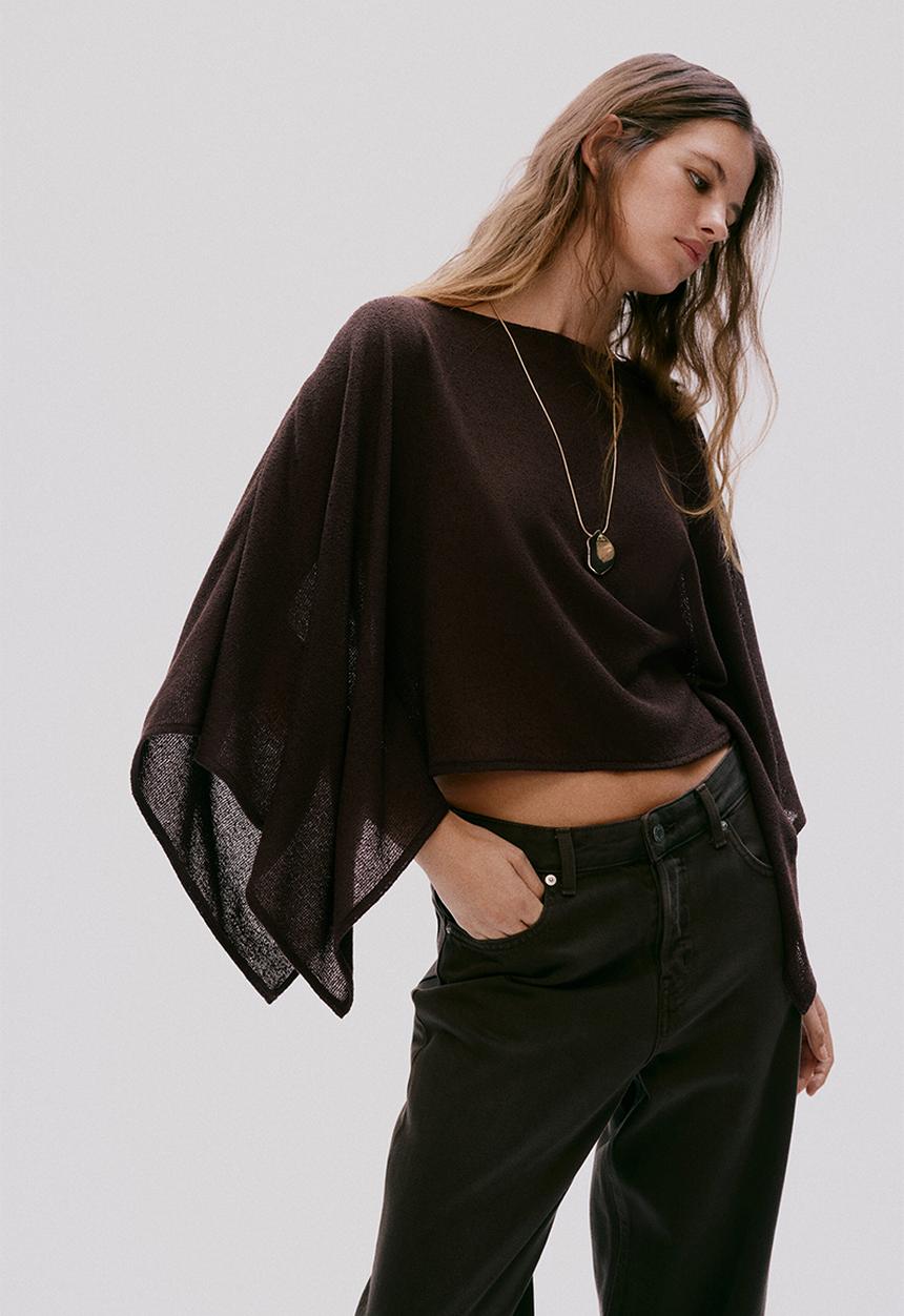 H&M - Cape top - dark brown