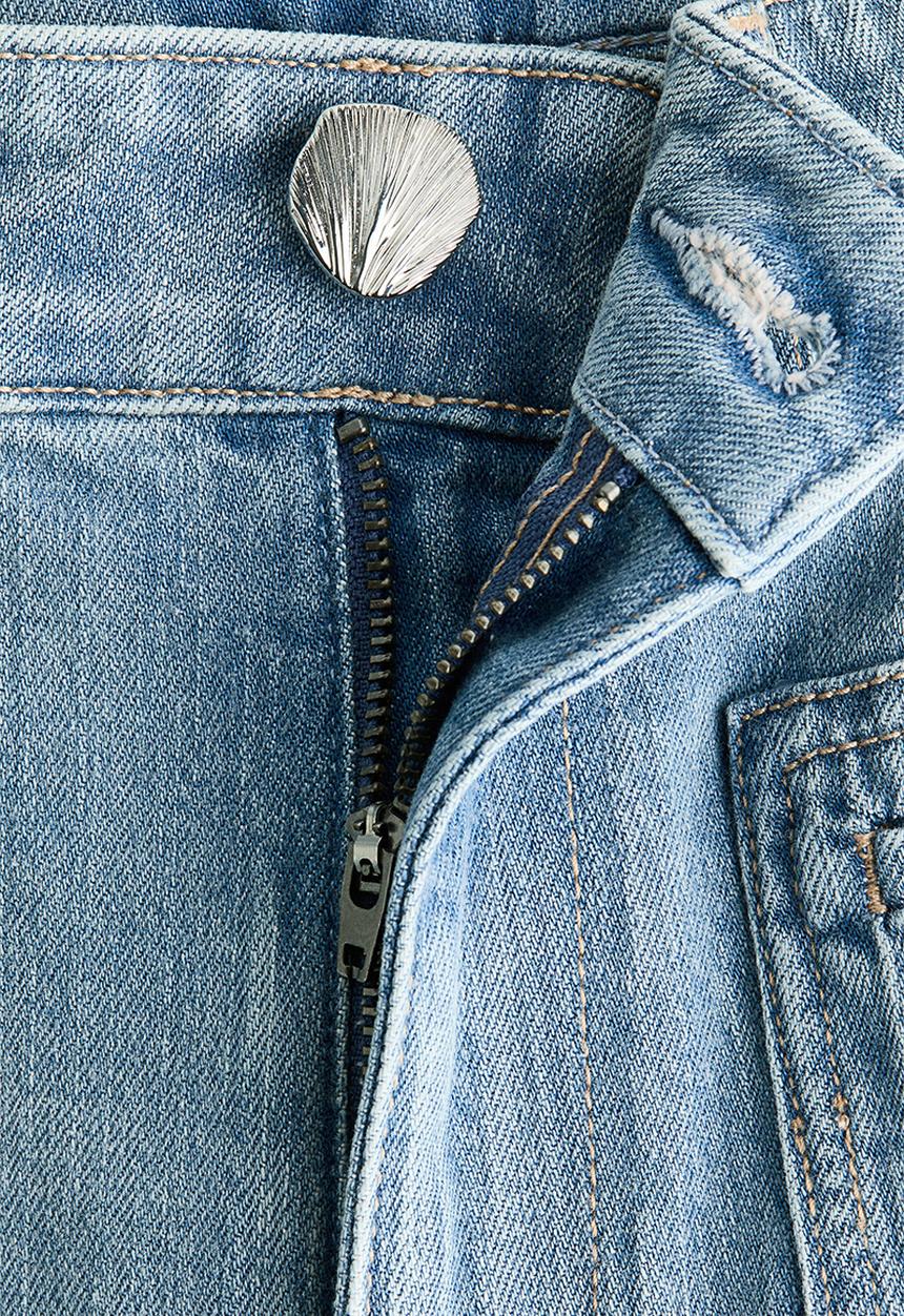 H&M - Wide high jeans - light denim blue
