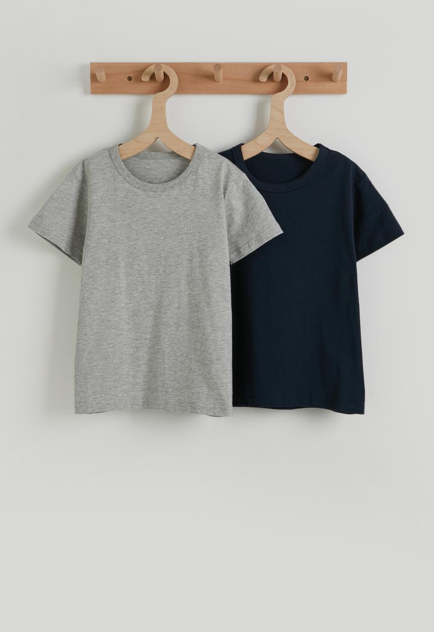 Pop Candy - 2 pack tee - grey/navy