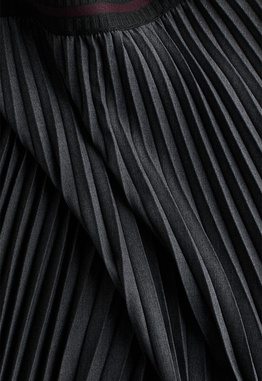 H&M - Pleated mini skirt - dark grey