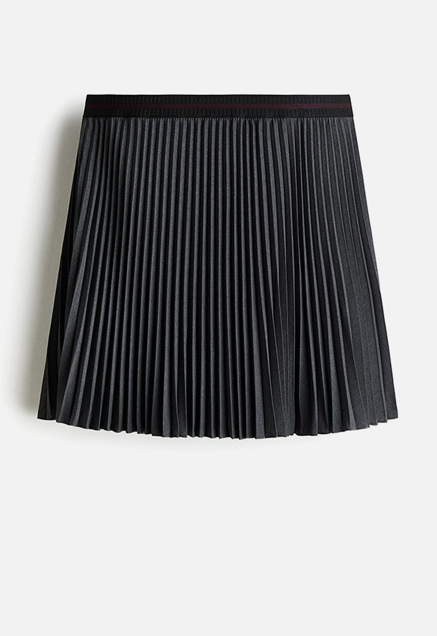 H&M - Pleated mini skirt - dark grey