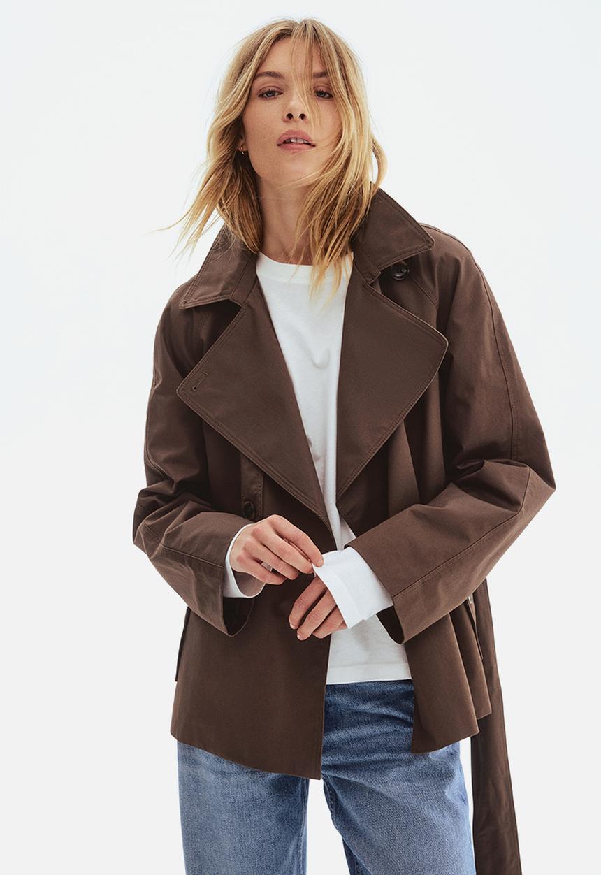 H&M - Short trench coat - dark brown