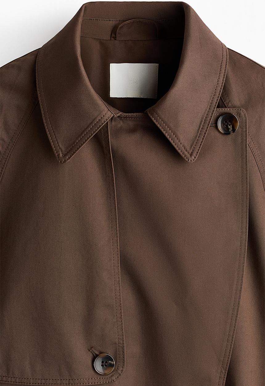 H&M - Short trench coat - dark brown