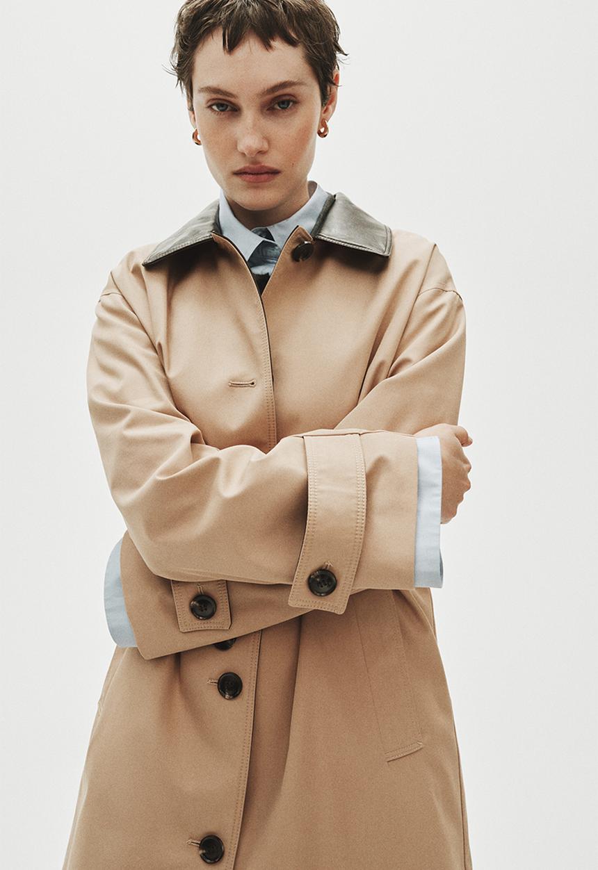 H&M - Twill car coat - beige