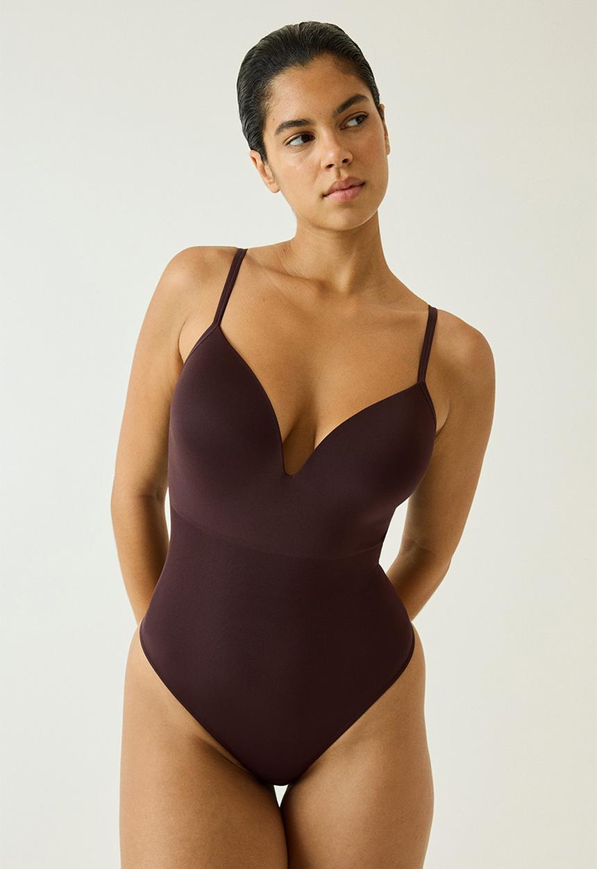 H&M - Seamless light shape body - dark brown