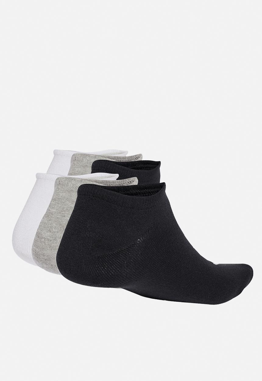 adidas Originals - Liner Socks 6 Pairs - White/medium grey heather/black