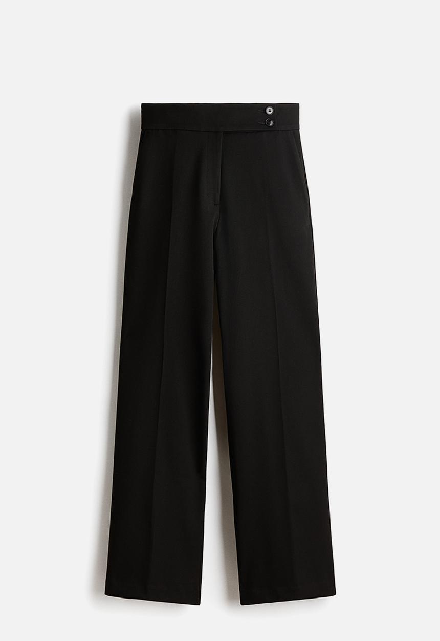 H&M - Bootcut twill trousers - black