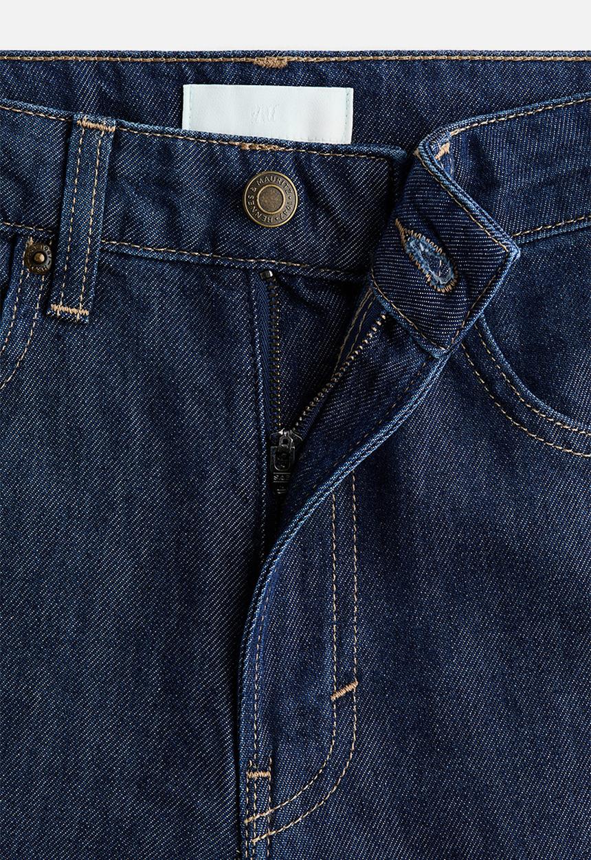 H&M - Wide high waist jeans - dark denim blue