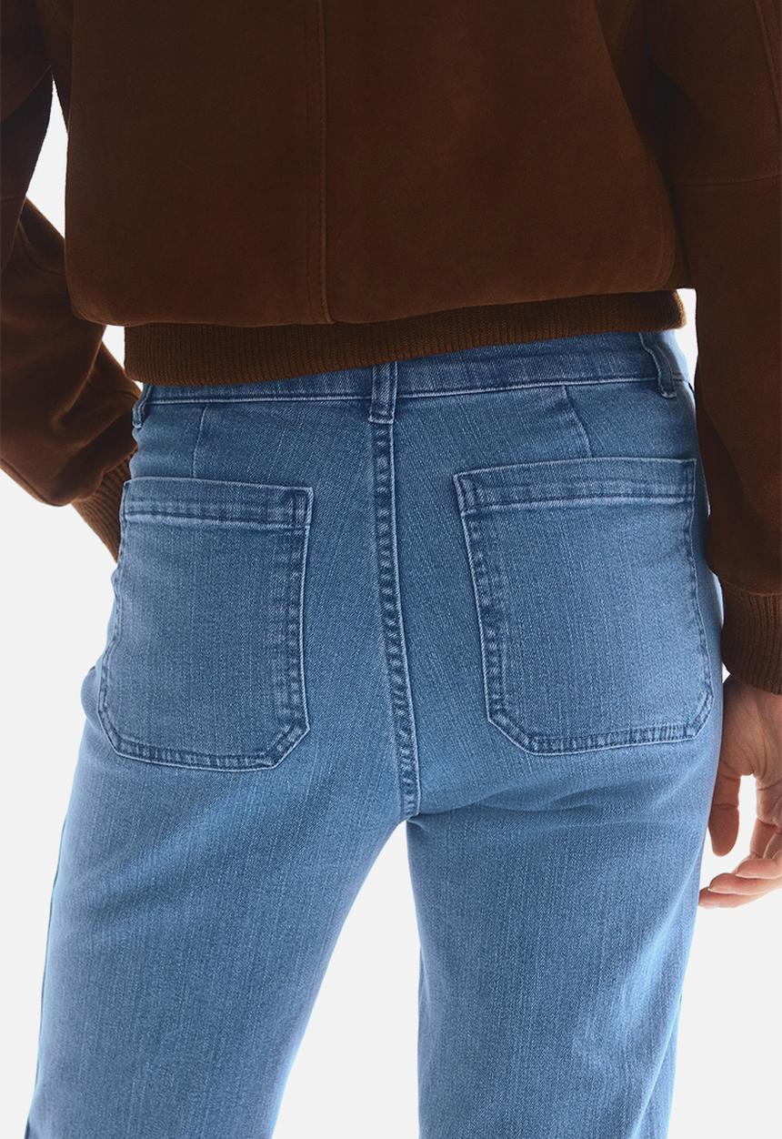 H&M - Flared leg high waist jeans - denim blue