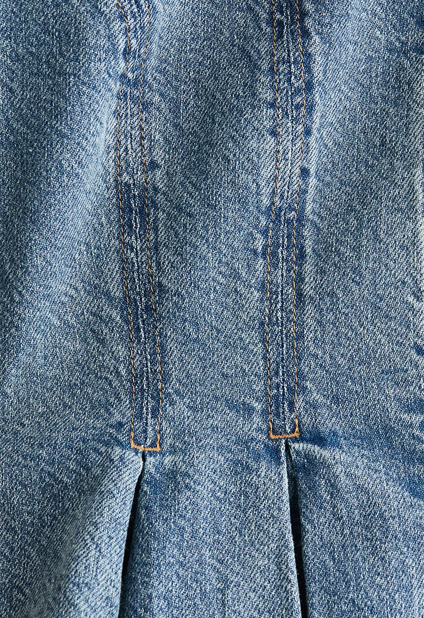 H&M - Denim peplum blouse - denim blue