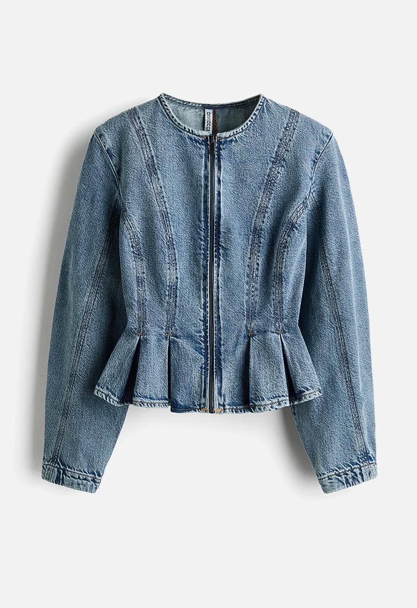 H&M - Denim peplum blouse - denim blue