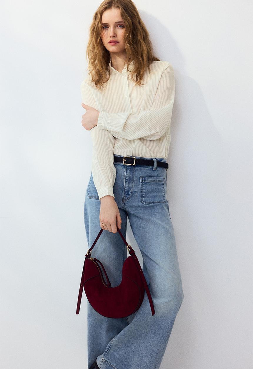 H&M - Frill-collared blouse - white