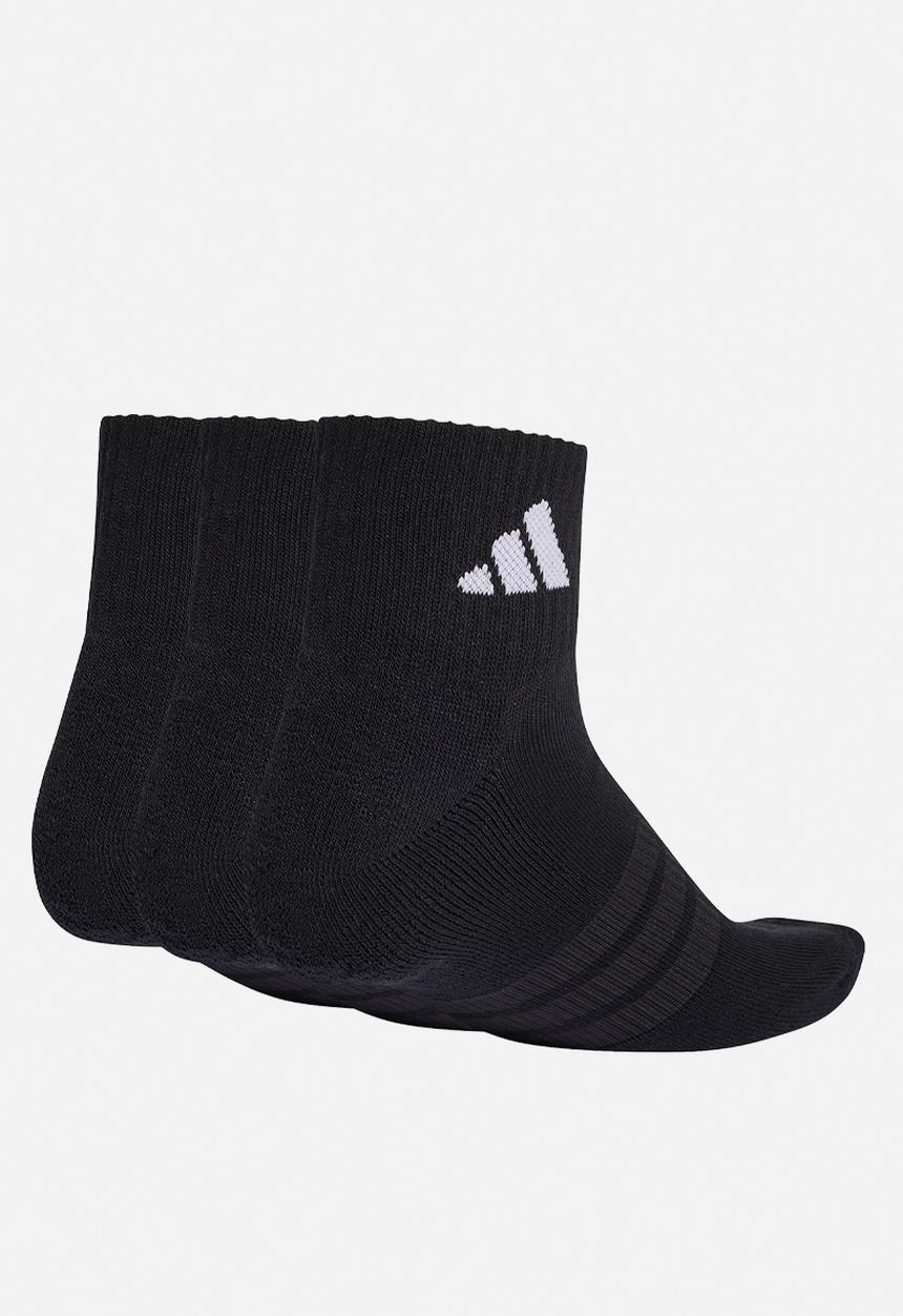adidas Performance - Cushioned Sportswear Ankle Socks 3-Pack - Black/black/white