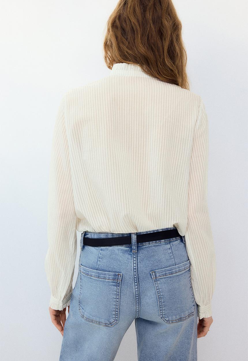 H&M - Frill-collared blouse - white