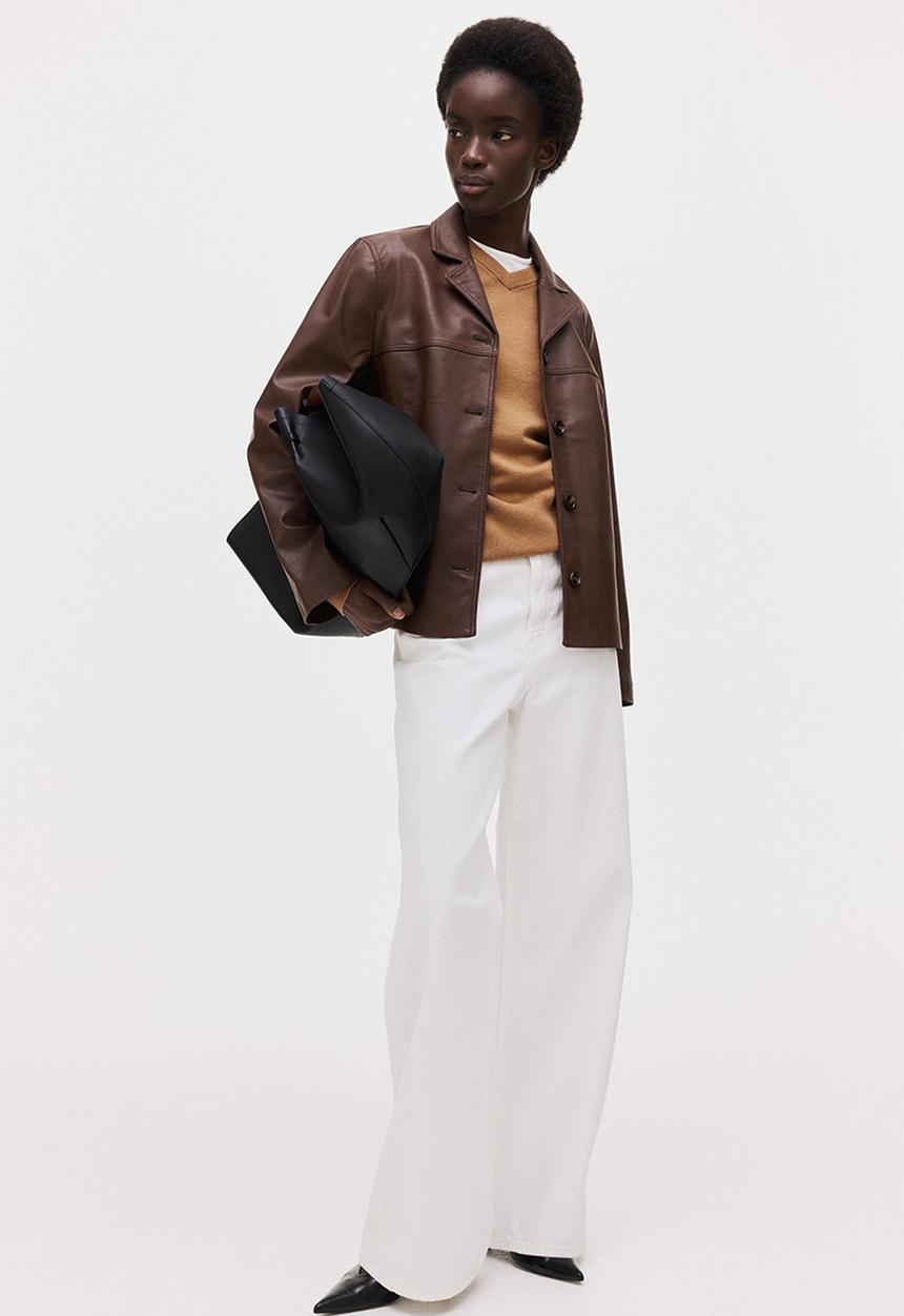 H&M - Coated jacket - dark brown
