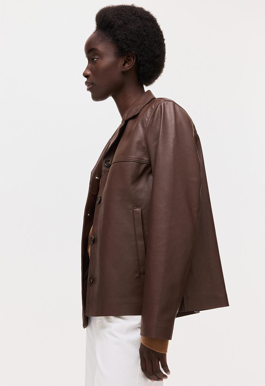 H&M - Coated jacket - dark brown