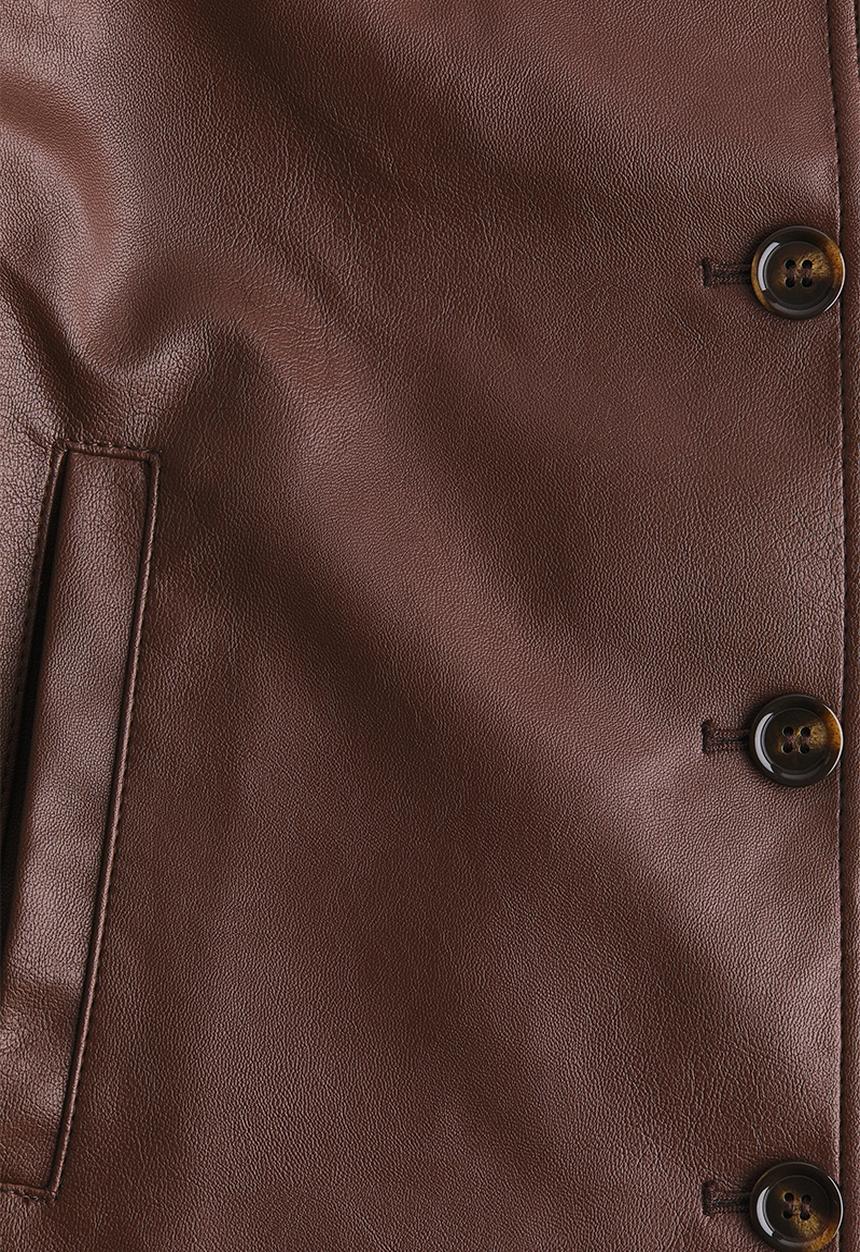 H&M - Coated jacket - dark brown