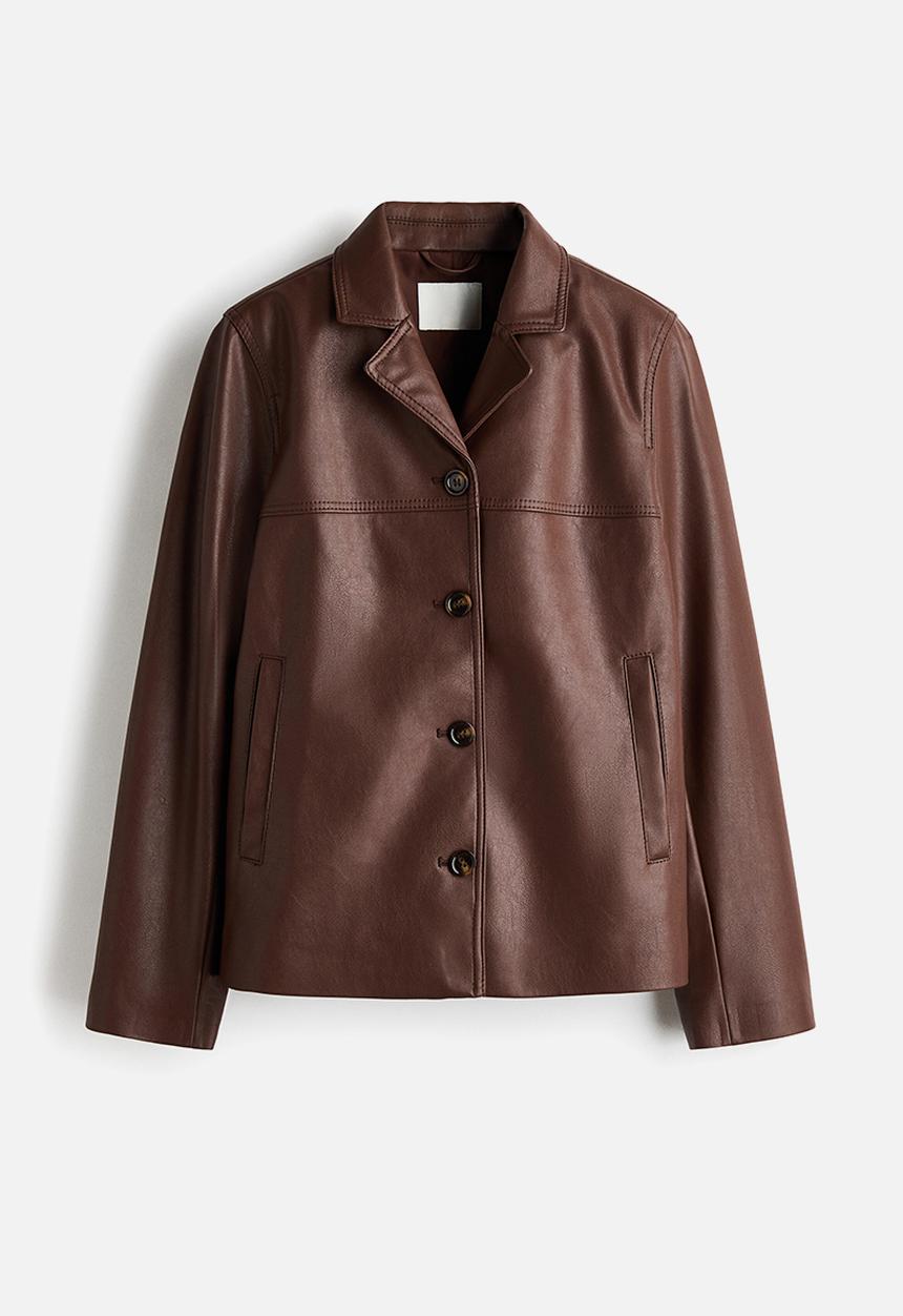H&M - Coated jacket - dark brown