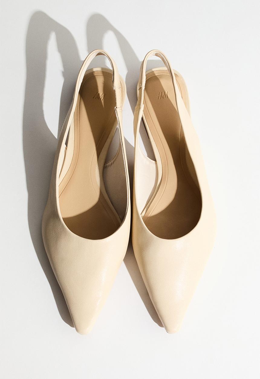 H&M - Pointed slingbacks - cream