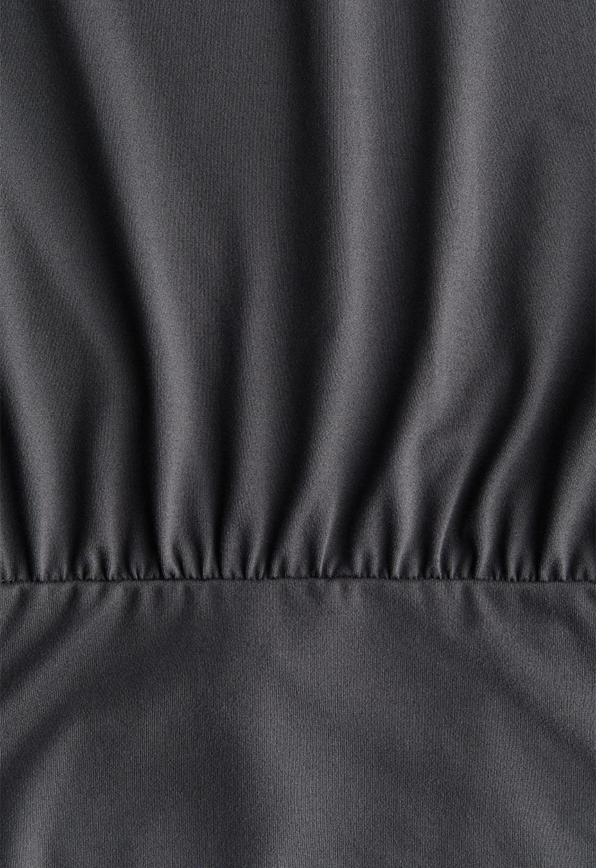 H&M - Gathered jersey top - dark grey
