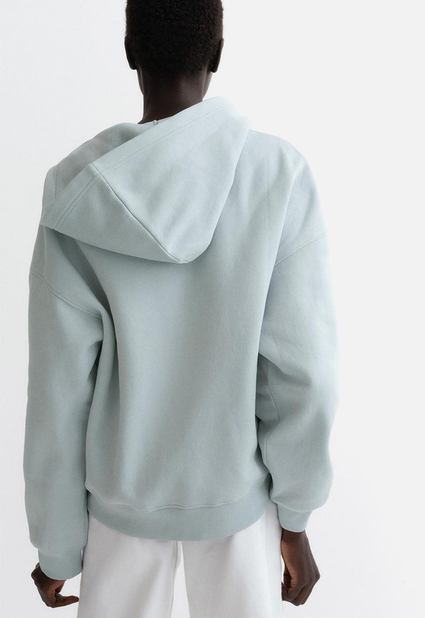 H&M - Zip-through hoodie - light blue