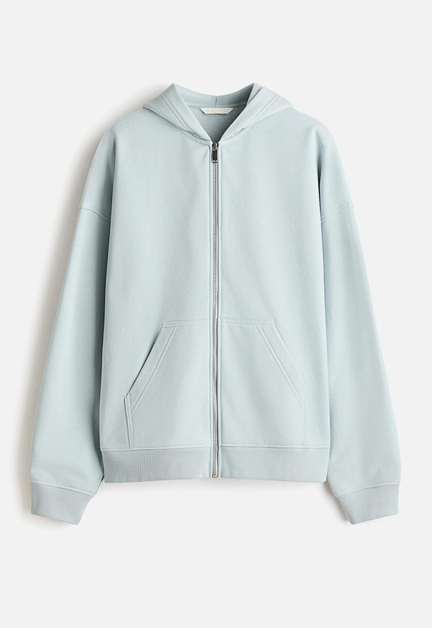 H&M - Zip-through hoodie - light blue