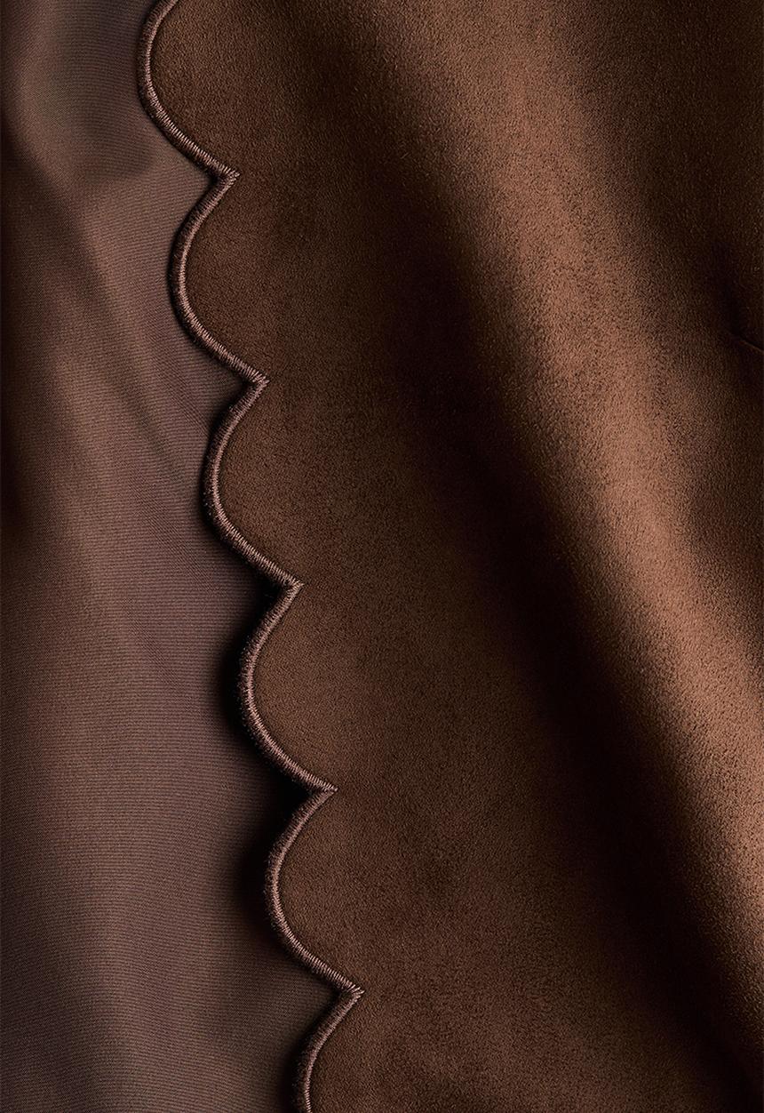 H&M - Scalloped-edge jacket - dark brown