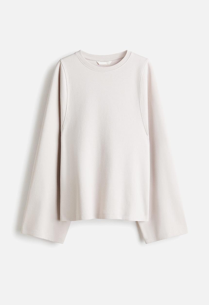 H&M - Oversized interlock top - light greige