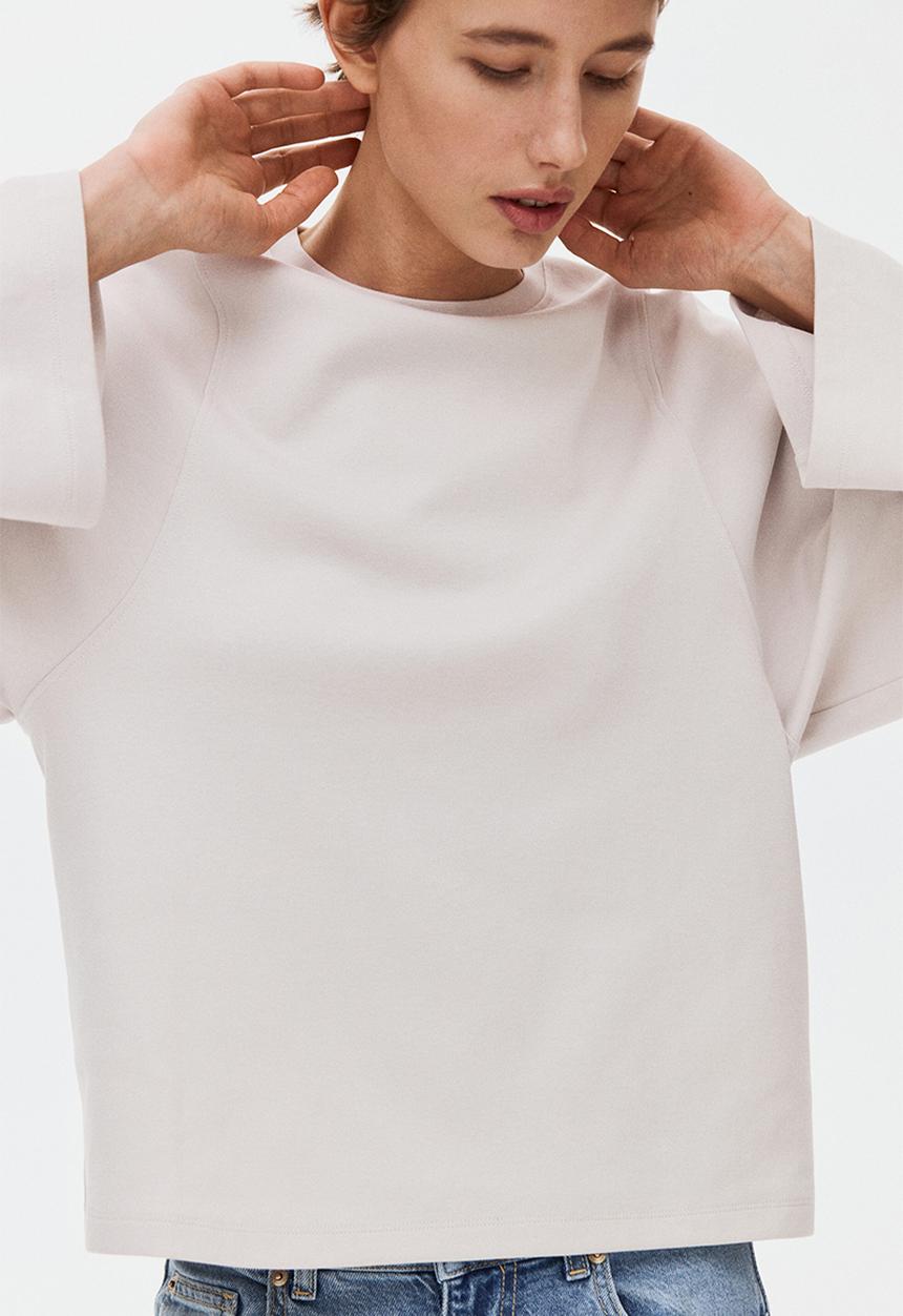 H&M - Oversized interlock top - light greige
