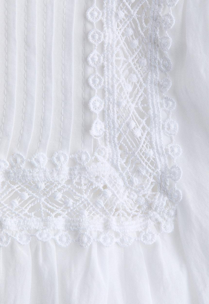 H&M - Pintucked blouse - white