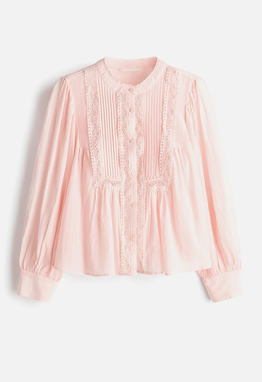 H&M - Pintucked blouse - light pink