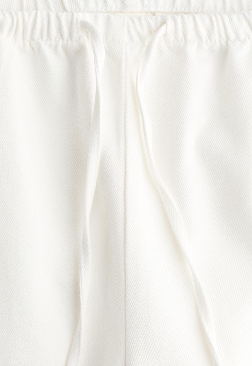 H&M - Denim drawstring trousers - white