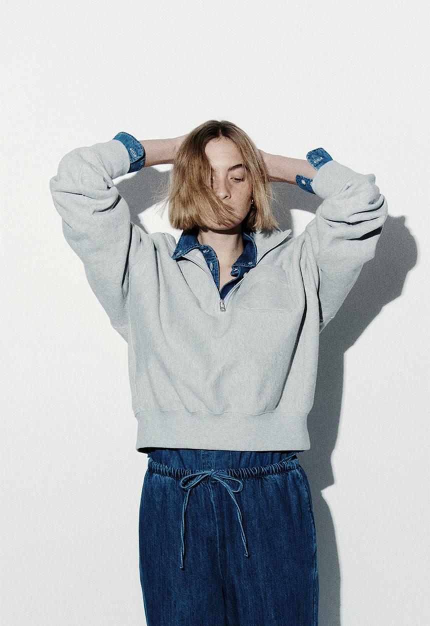 H&M - Denim drawstring trousers - denim blue