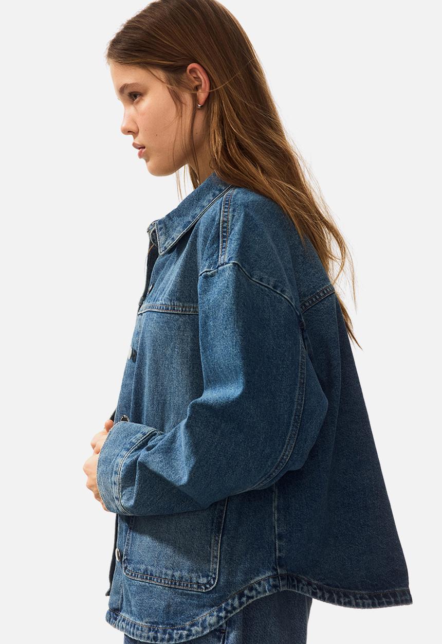 H&M - Twill shacket - denim blue