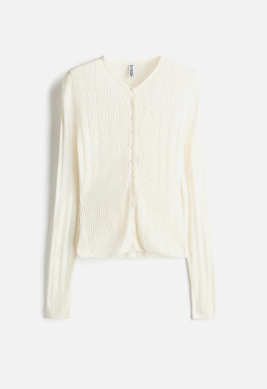 H&M - Pointelle-knit cardigan - white