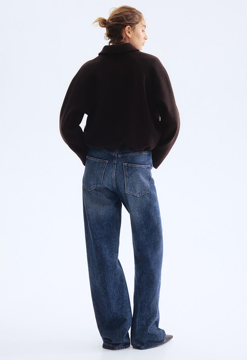 H&M - Short wool-blend jacket - dark brown