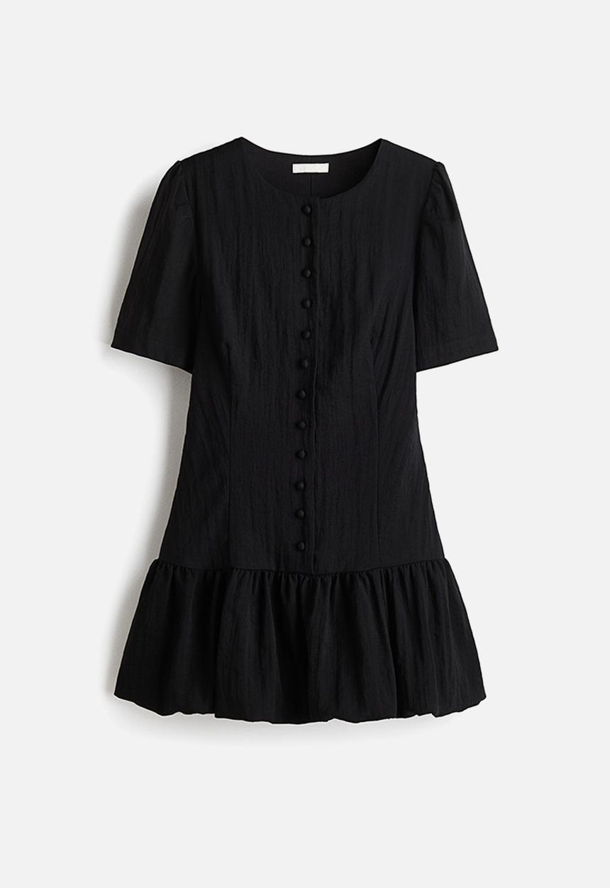 H&M - Bubble-hem dress - black