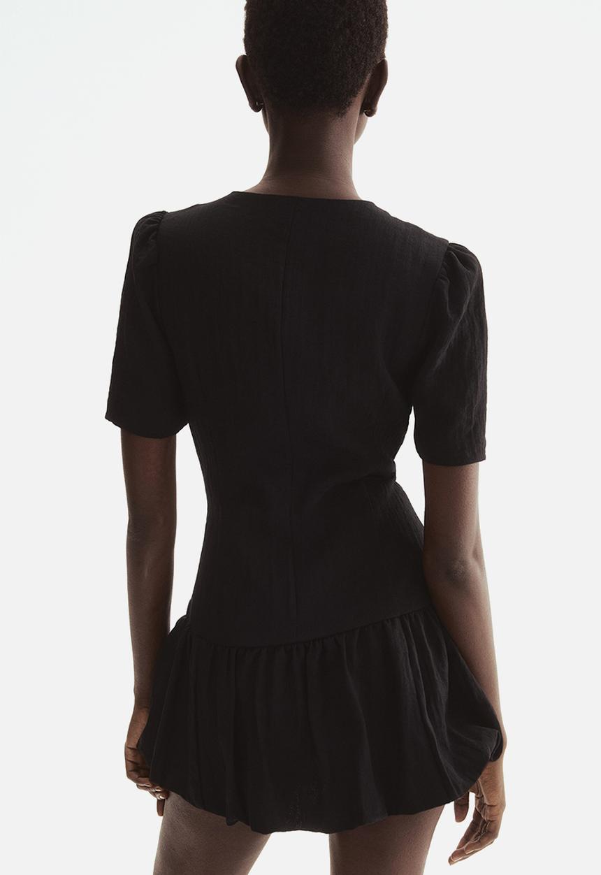 H&M - Bubble-hem dress - black