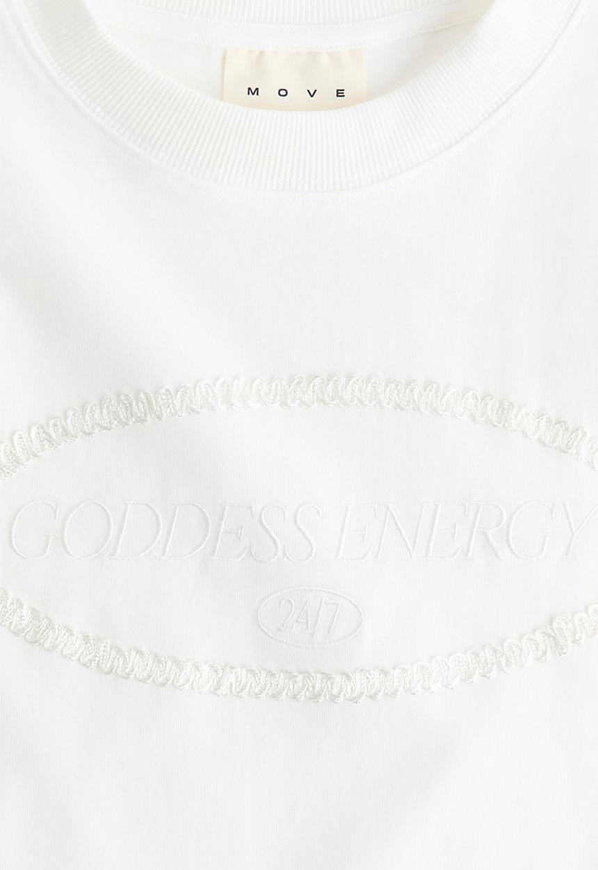 H&M - Oversized fit printed sports T-shirt - white